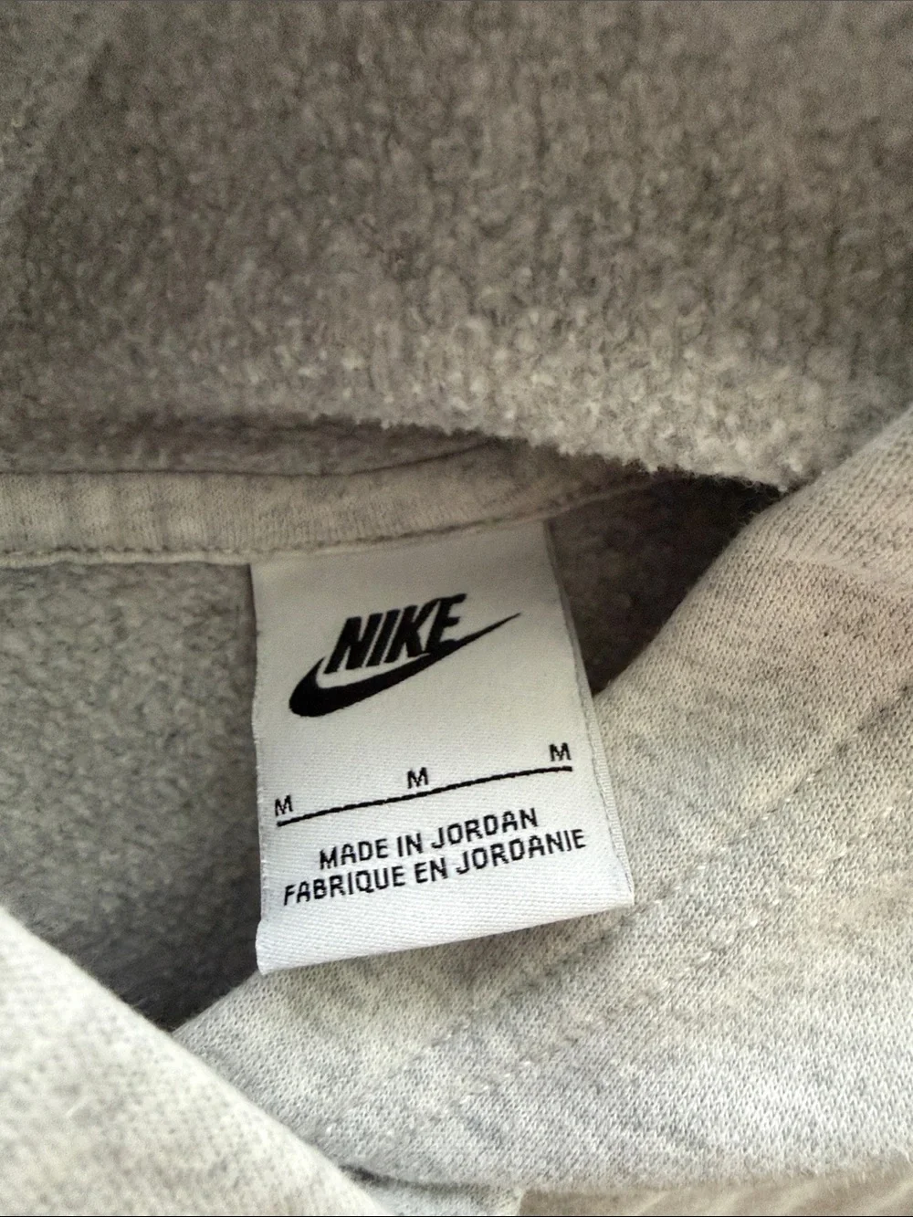 Nike Light Gray Hooded Sweatshirt and Shorts Set